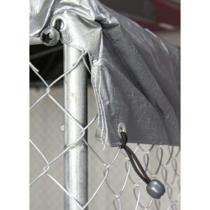 Alphapet® 3m x 3m Heavy Duty Steel Chain Link Run/Pen Inc Roof - Image 5