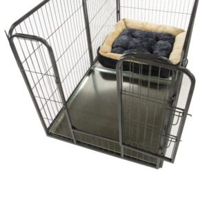 Alphapet® Large 6 Panel Heavy Duty Pet Dog Puppy Play Pen Whelping Enclosure Including Base Fleece Bed - Available In 3 Sizes - Image 8