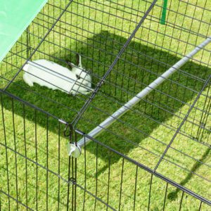Alphapet® Large Rabbit Chicken Run Play Pen Enclosure with Pitched Roof - 220x103x103cm (86" x 40" x 40"). Perfect for rabbits, chicken, ducks or dogs. - Image 4