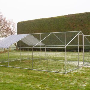 Alphapet® 4M Series 4m x 6m (32mm) Heavy Duty Walk In Galvanised Steel Chicken Run Coop - Image 9