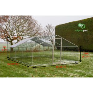 Alphapet® 4M Series 4m x 6m (32mm) Heavy Duty Walk In Galvanised Steel Chicken Run Coop - Image 5