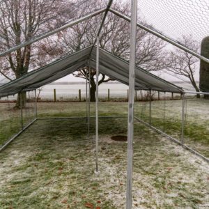 Alphapet® 4M Series 4m x 8m (32mm) Heavy Duty Walk In Galvanised Steel Chicken Run Coop - Image 10