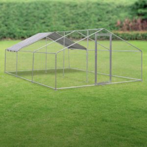 Alphapet® 4M Series 4m x 6m (32mm) Heavy Duty Walk In Galvanised Steel Chicken Run Coop - Image 7