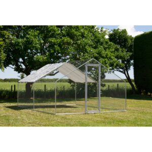 Alphapet® 3m x 4m (25mm) Walk In Galvanised Steel Chicken Run Coop