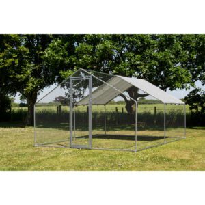 Alphapet® 3m x 4m (25mm) Walk In Galvanised Steel Chicken Run Coop - Image 4