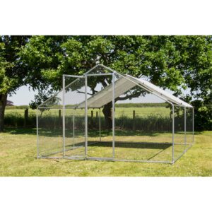 Alphapet® 3m x 4m (25mm) Walk In Galvanised Steel Chicken Run Coop - Image 5