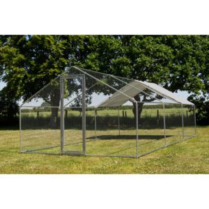 Alphapet® 3m x 6m (25mm) Walk In Galvanised Steel Chicken Run Coop