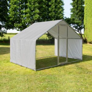 Alphapet® 3m x 2m (32mm) Heavy Duty Walk In Galvanised Steel Chicken Run Coop - Image 4