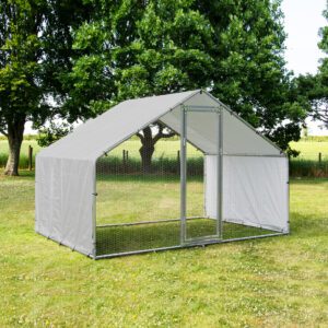 Alphapet® 3m x 2m (32mm) Heavy Duty Walk In Galvanised Steel Chicken Run Coop