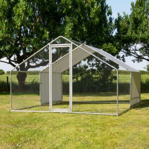 Alphapet® 3m x 4m (32mm) Heavy Duty Walk In Galvanised Steel Chicken Run Coop - Image 4