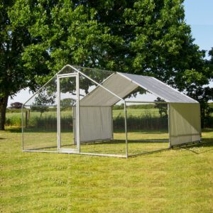 Alphapet® 3m x 4m (32mm) Heavy Duty Walk In Galvanised Steel Chicken Run Coop - Image 5