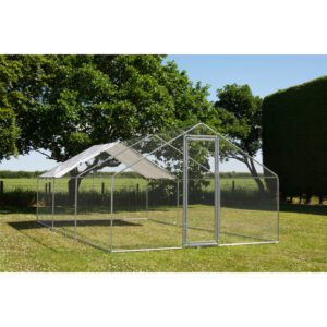 Alphapet® 3m x 10m (25mm) Walk In Galvanised Steel Chicken Run Coop