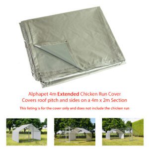 Alphapet® 4m x 2m EXTENDED Chicken Run Roof Cover